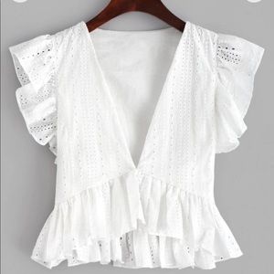 Deep v cute shirt